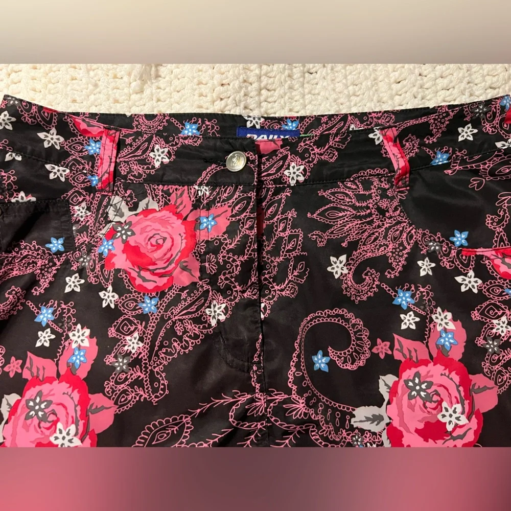 Daily Sports Black Pink Paisley Floral Golf Skirt - Picture 6 of 6